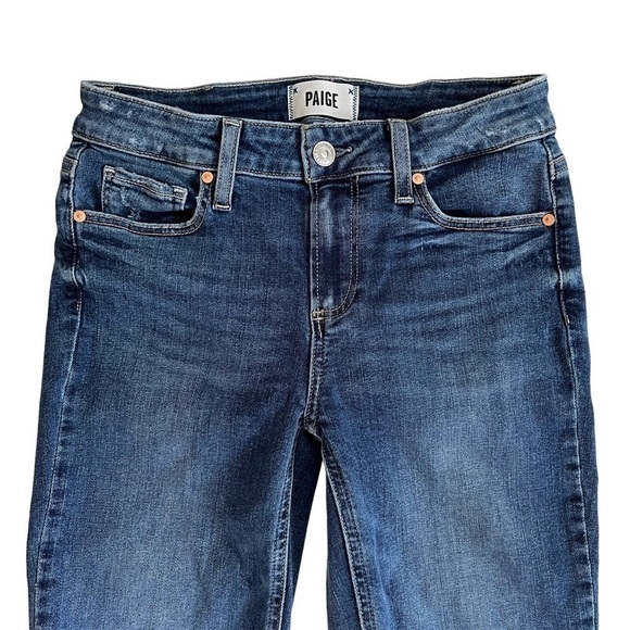 PAIGE Verdugo Ankle Distressed Skinny Jeans in Roadhouse Destructed 26 - Picture 7 of 17